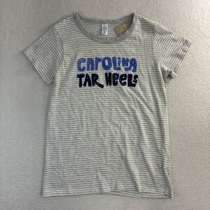 University North Carolina Tar Heels T Shirt Women M Gray Striped Collegiate NWT
